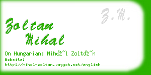 zoltan mihal business card